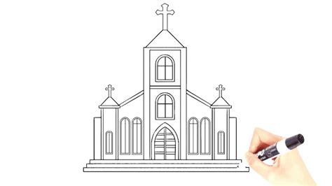 Drawing a church: : learn drawing step by step .